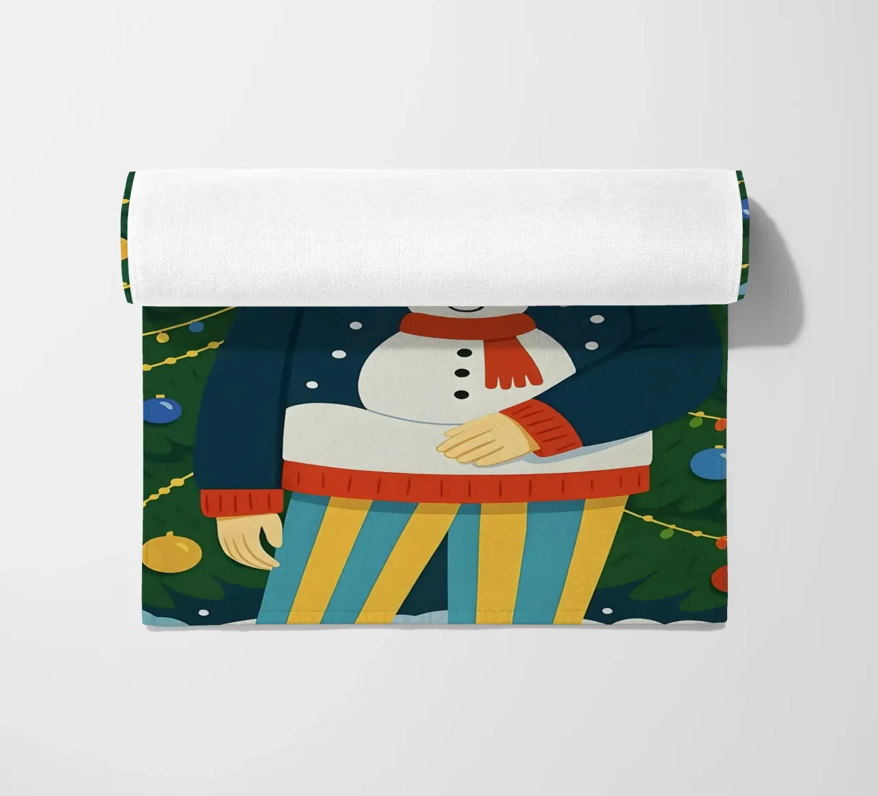 DONNA CALMA A NATALE telo mare da CHRISTMAS ART