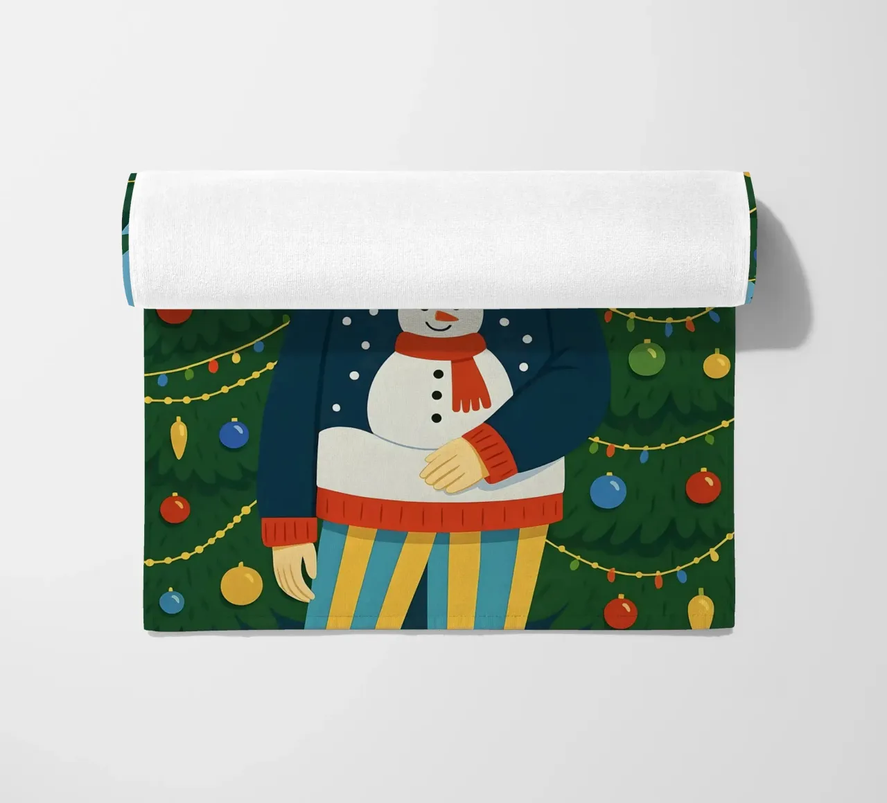 DONNA CALMA A NATALE telo mare da CHRISTMAS ART