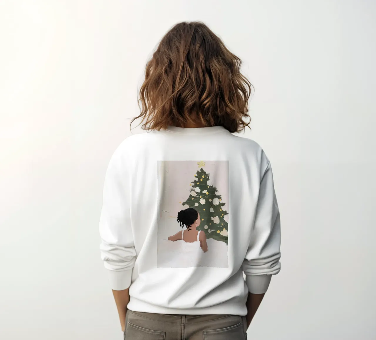 Albero di Natale, stampa Ballerina felpa da Little Lila