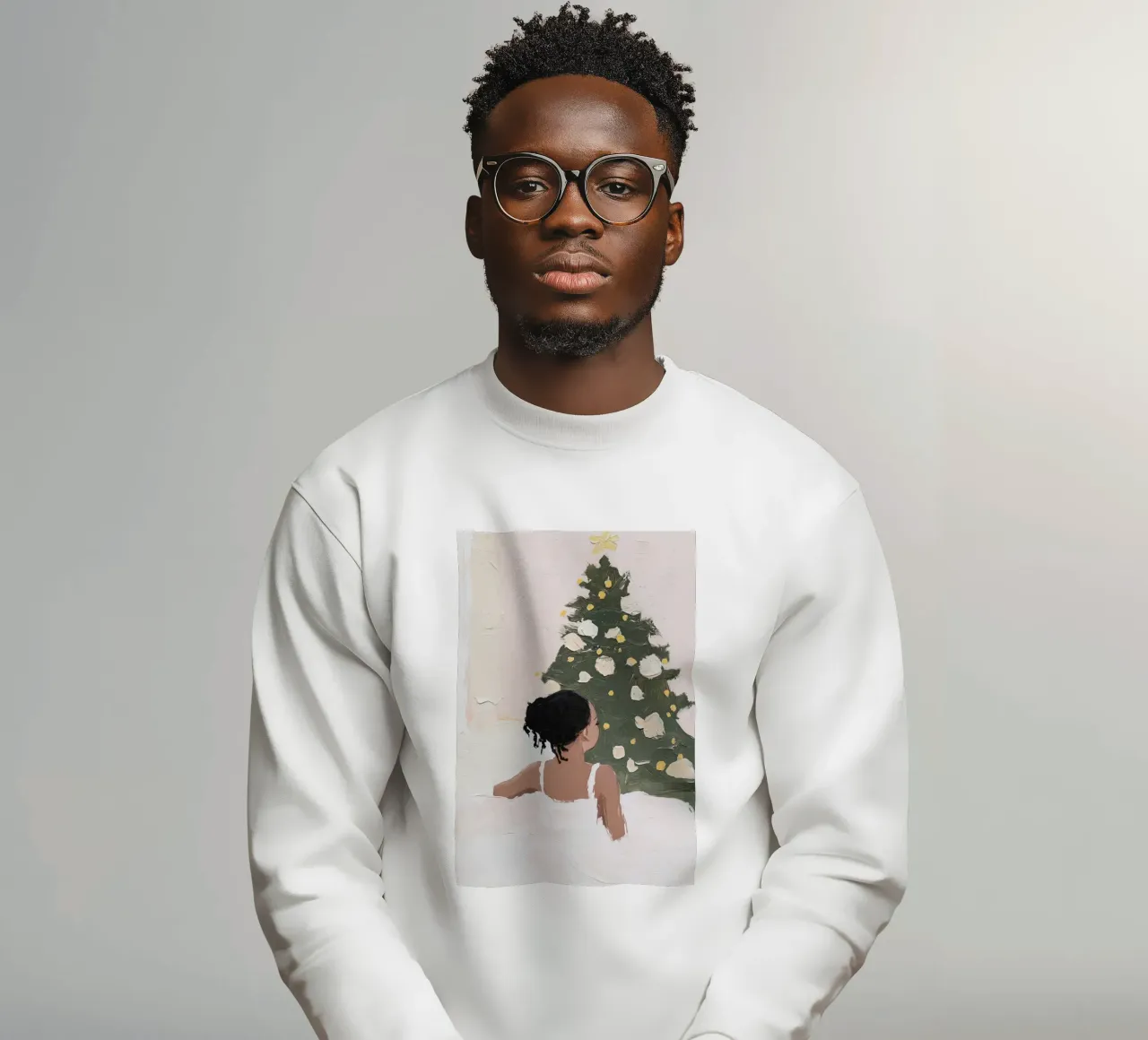 Albero di Natale, stampa Ballerina felpa da Little Lila