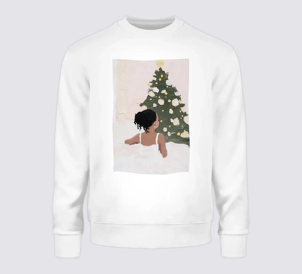 Albero di Natale, stampa Ballerina felpa da Little Lila