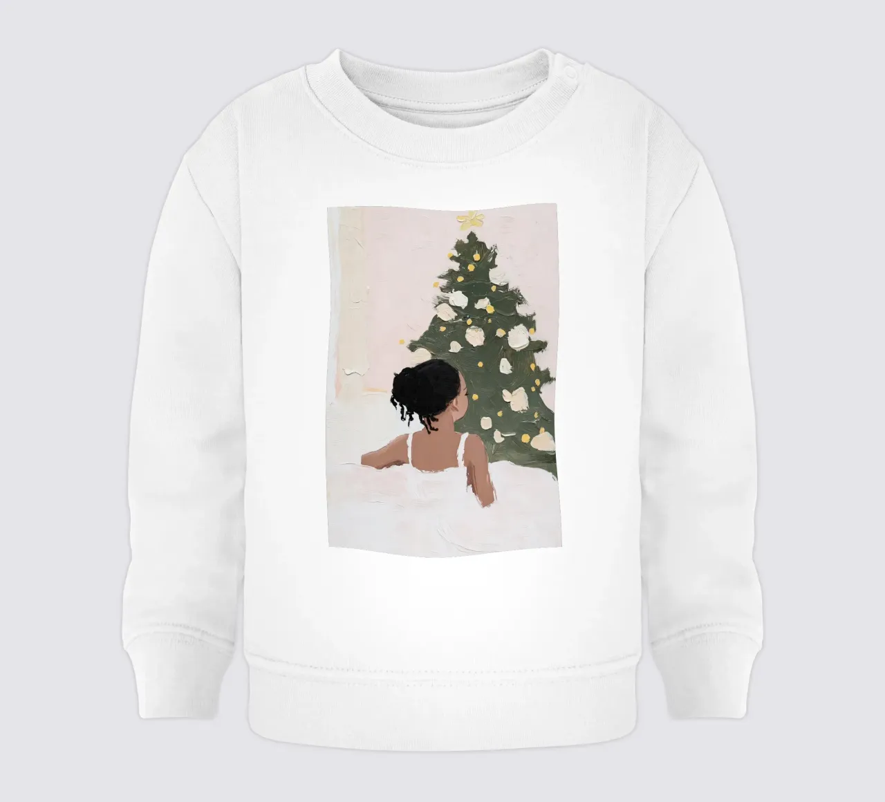 Albero di Natale, stampa Ballerina felpa neonato da Little Lila