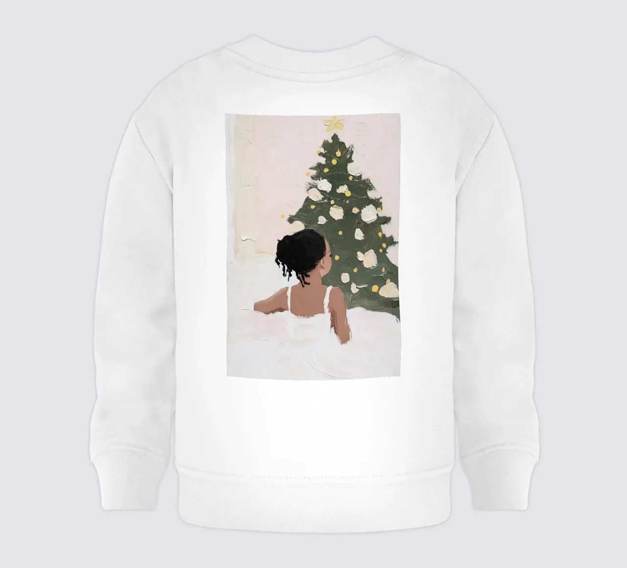 Albero di Natale, stampa Ballerina felpa neonato da Little Lila