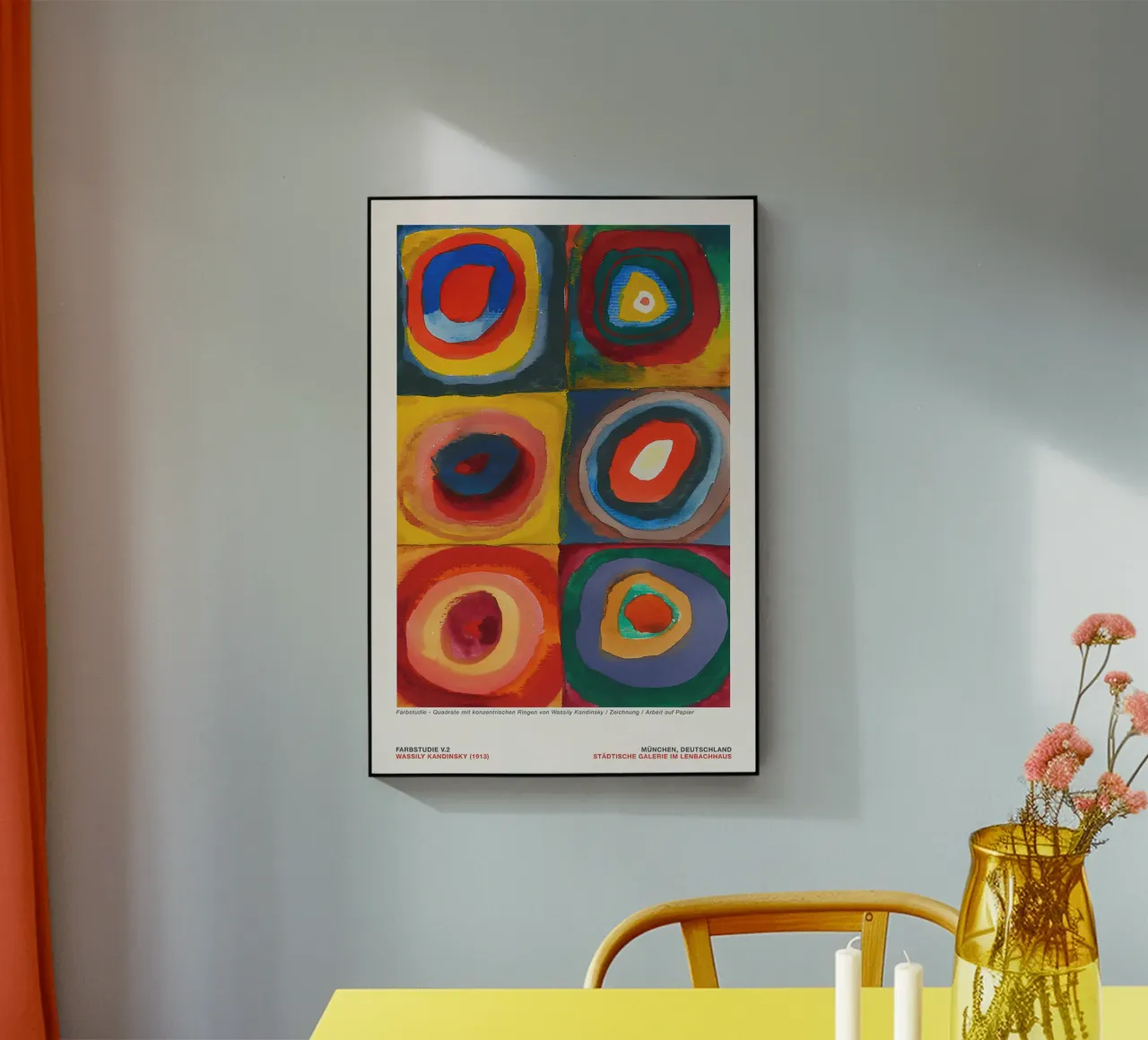 Kandinsky Studio del colore V.2 Anelli concentrici Astratto 1913 plexiglass da MyMuseum