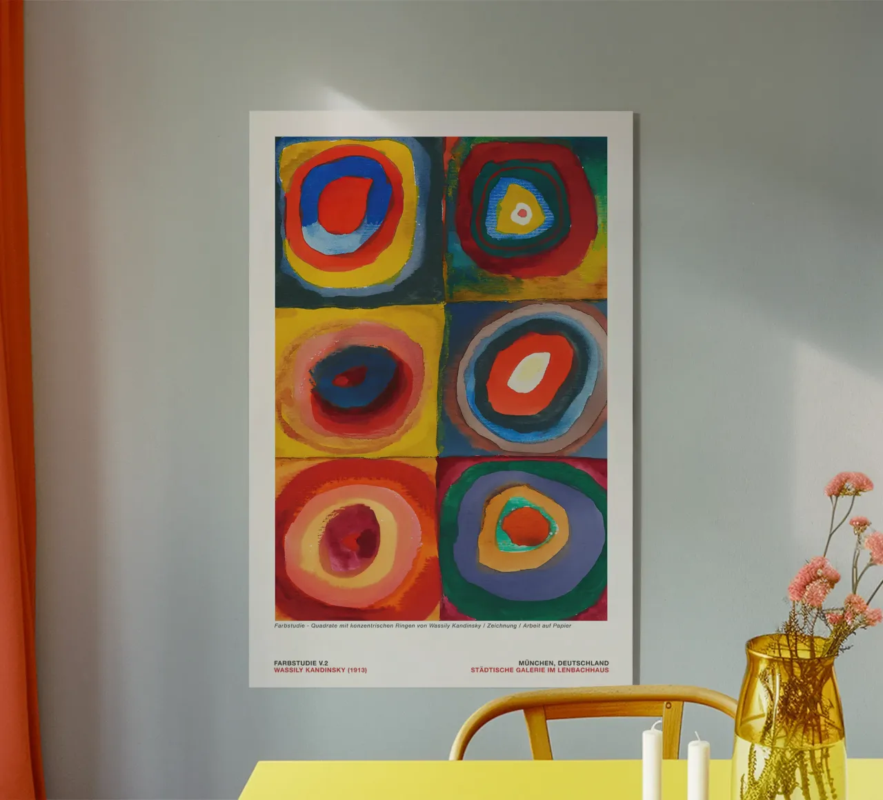 Kandinsky Studio del colore V.2 Anelli concentrici Astratto 1913 plexiglass da MyMuseum