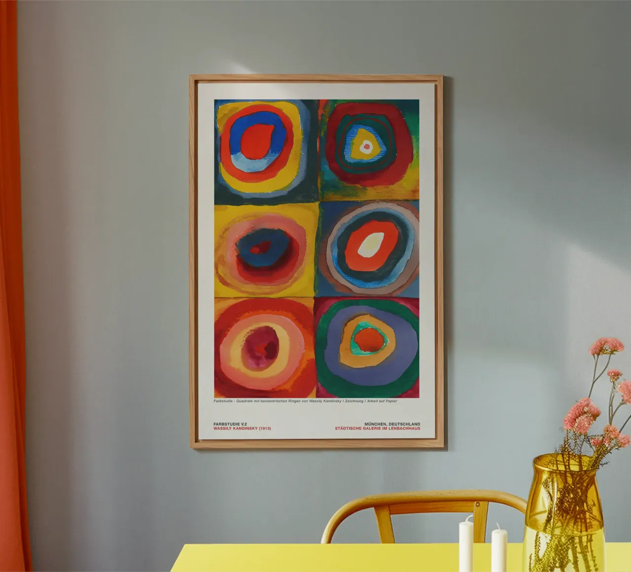 Kandinsky Studio del colore V.2 Anelli concentrici Astratto 1913 alluminio dibond da MyMuseum