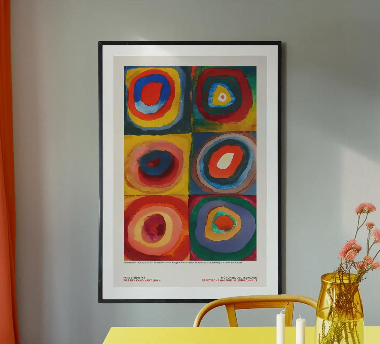 Kandinsky Studio del colore V.2 Anelli concentrici Astratto 1913 carta hahnemühle da MyMuseum