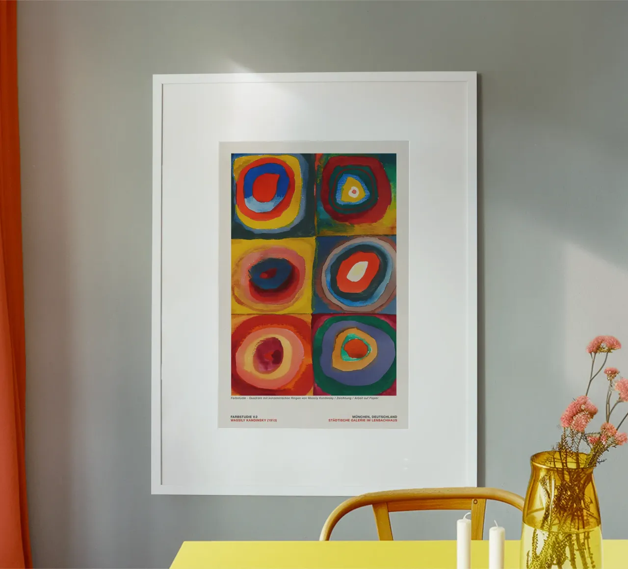 Kandinsky Studio del colore V.2 Anelli concentrici Astratto 1913 carta hahnemühle da MyMuseum