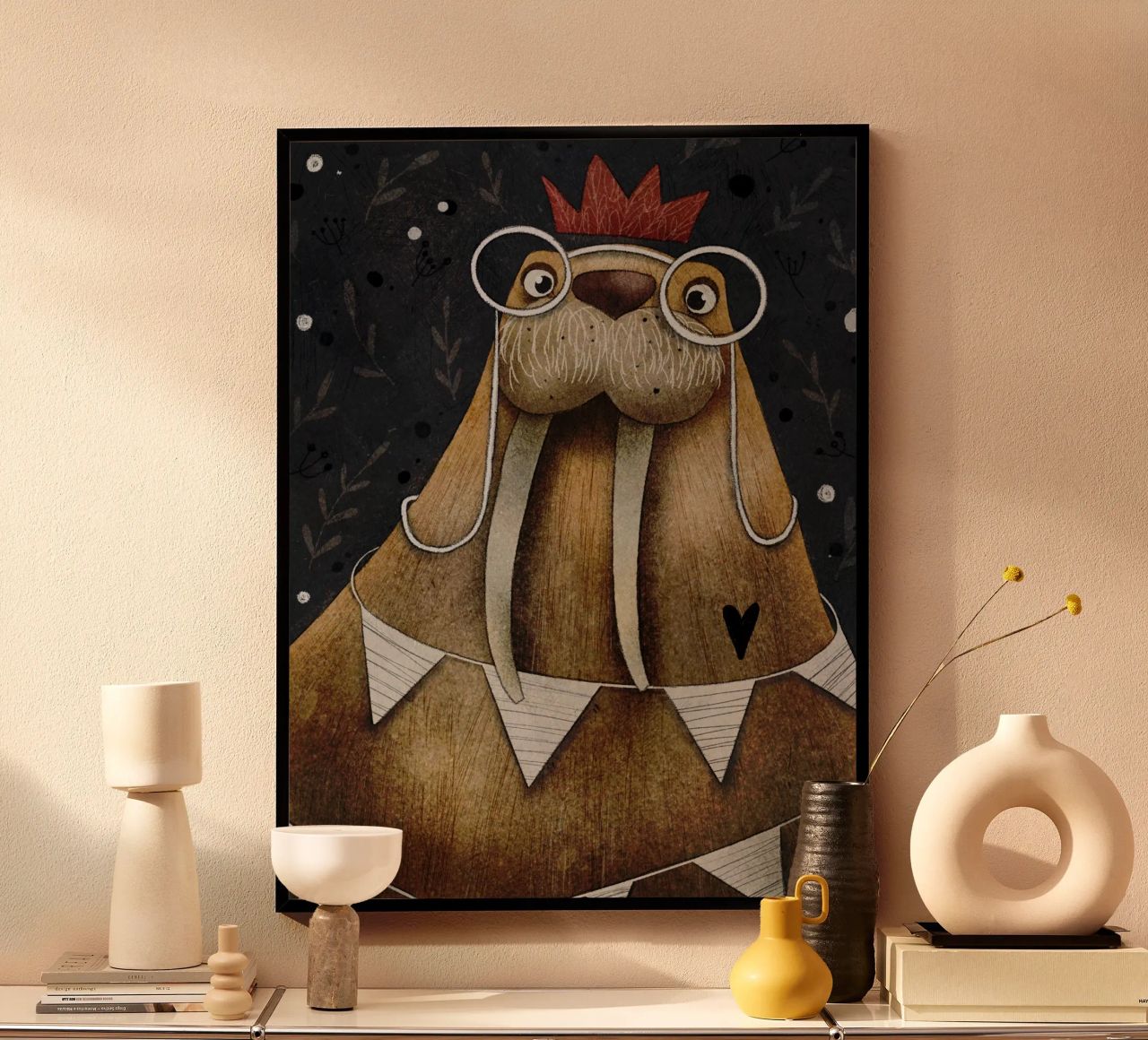 Nelli Suneli - Feestwalrus poster van The Artcircle