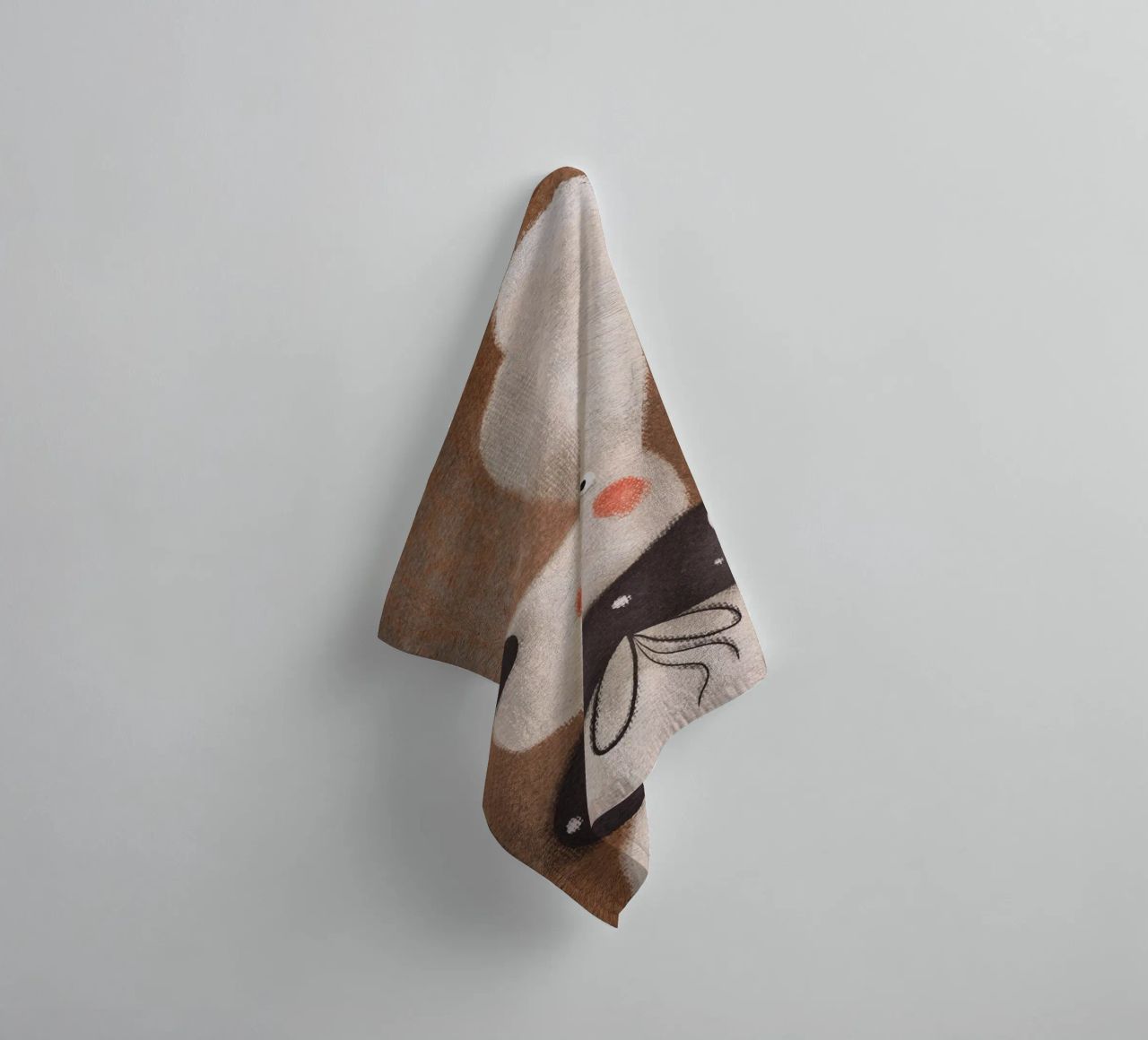 Nelli Suneli - Coniglio con il fiocco asciugamano da bagno da The Artcircle