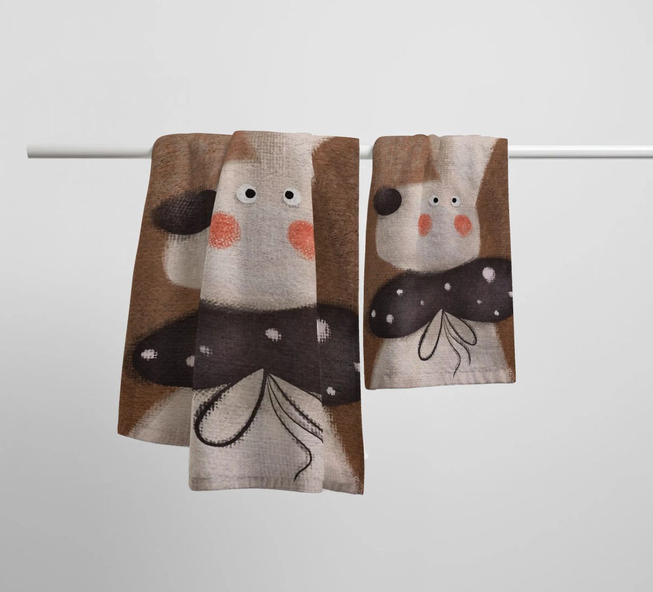 Nelli Suneli - Coniglio con il fiocco asciugamano da bagno da The Artcircle