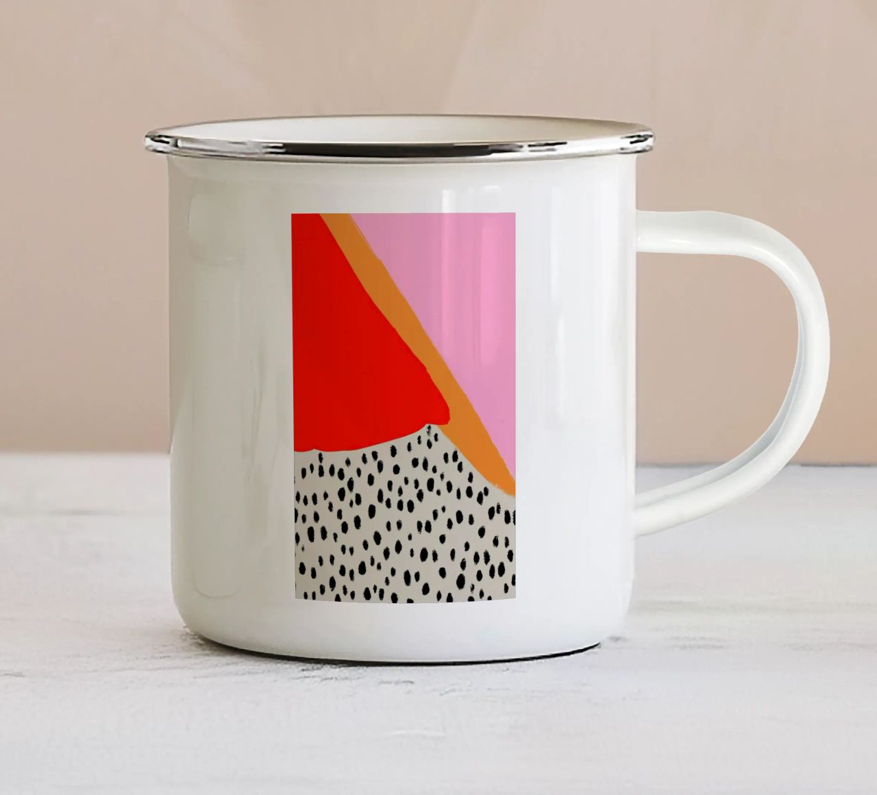 Crazy life 2 tazza in smalto da Hej Ibiza by Ute Arnold
