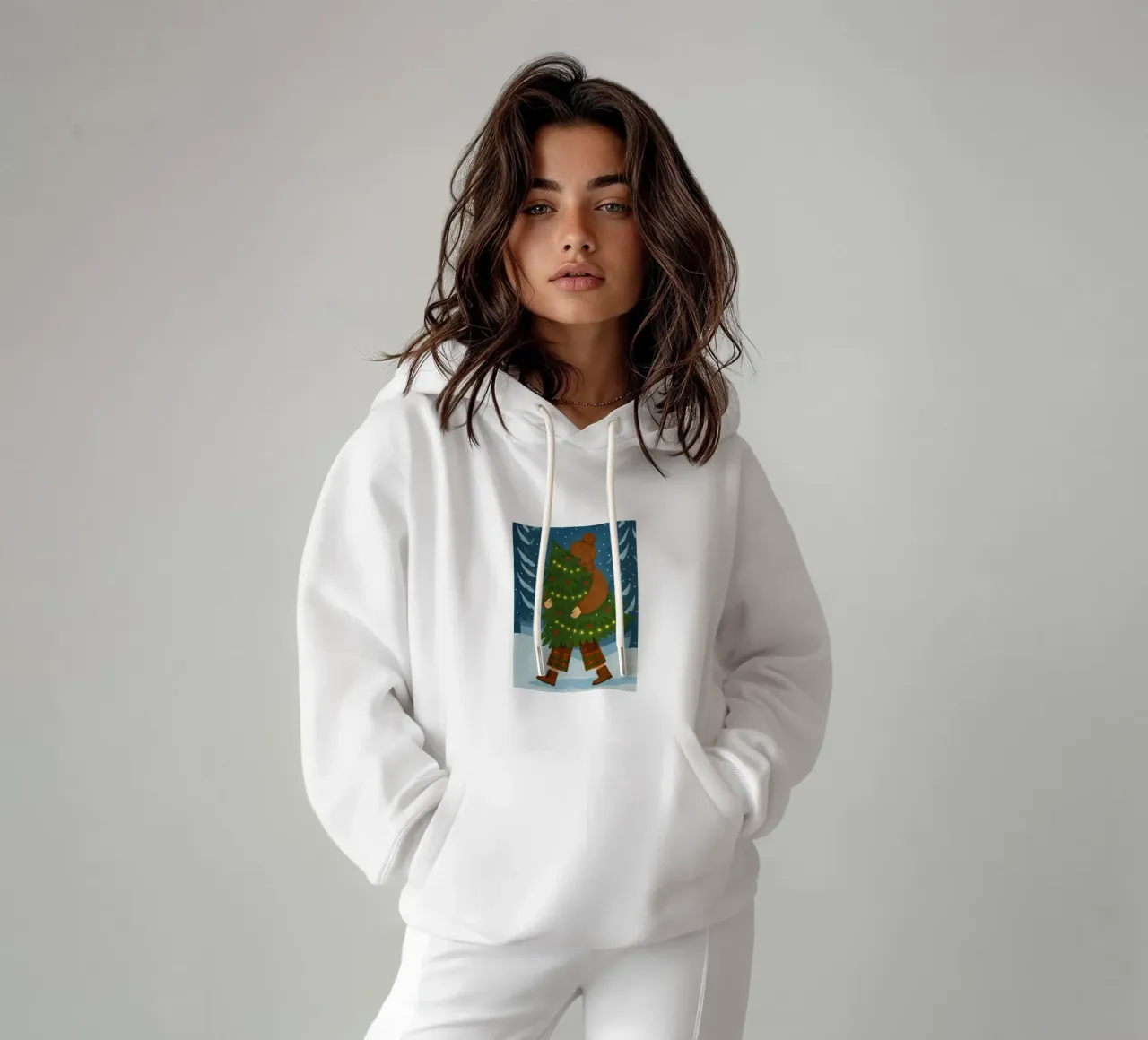 ALBERO DI NATALE felpa con cappuccio da CHRISTMAS ART