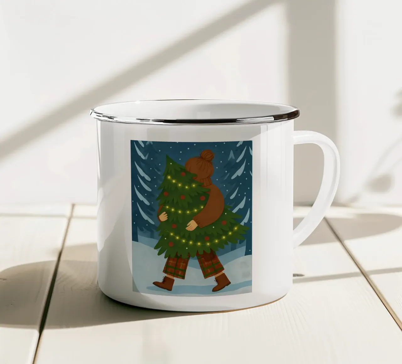ALBERO DI NATALE tazza in smalto da CHRISTMAS ART