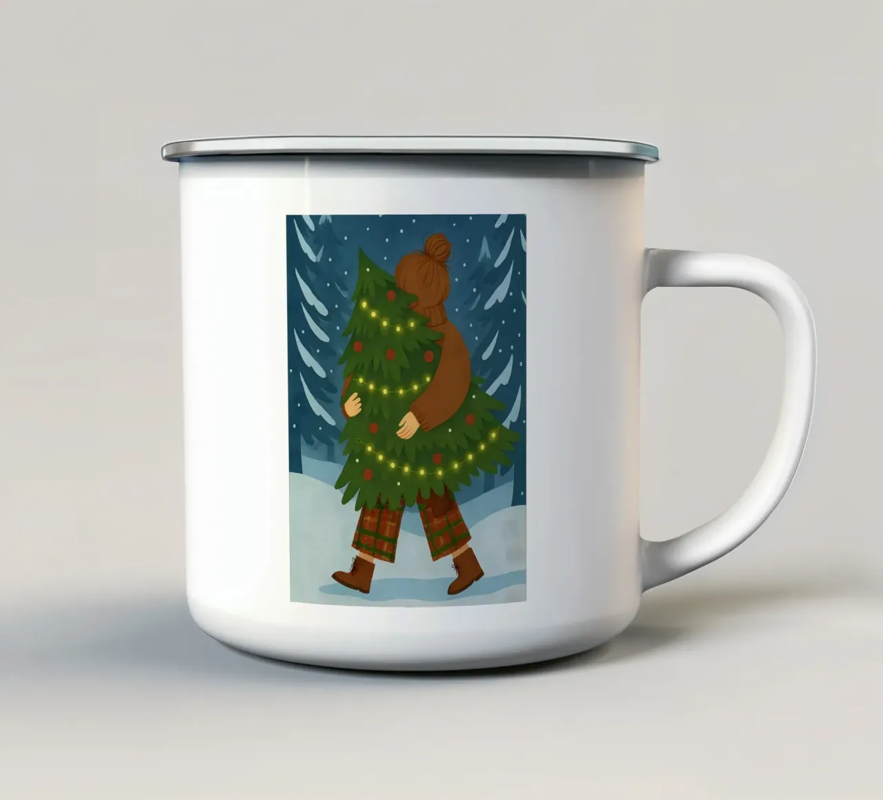 ALBERO DI NATALE tazza in smalto da CHRISTMAS ART