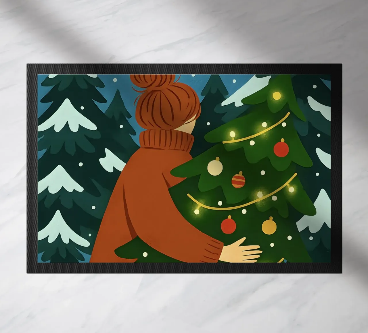 ALBERO DI NATALE CON LUCI FIABESCHE zerbino da CHRISTMAS ART