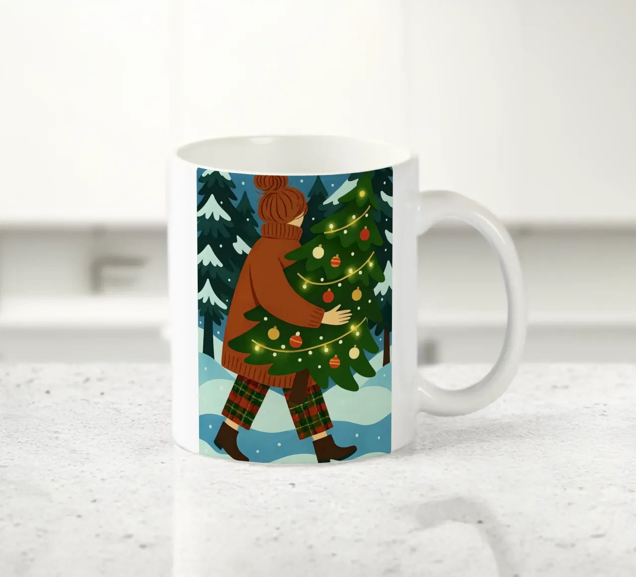 ALBERO DI NATALE CON LUCI FIABESCHE tazza in ceramica da CHRISTMAS ART