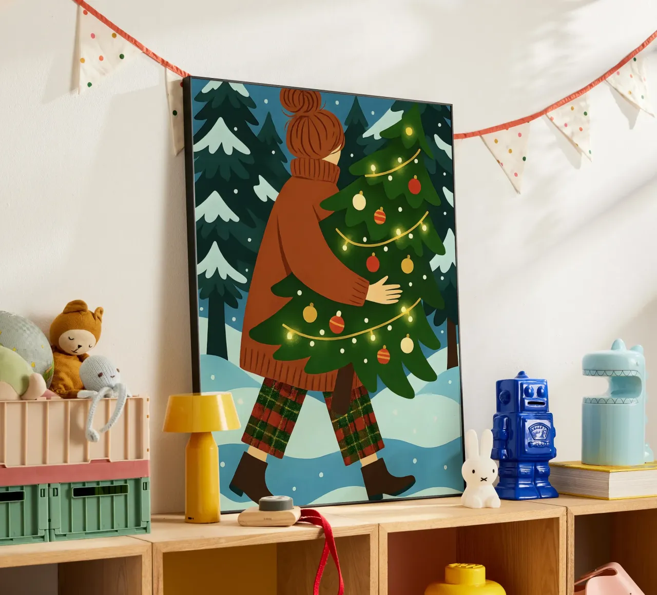 ALBERO DI NATALE CON LUCI FIABESCHE alluminio dibond da CHRISTMAS ART