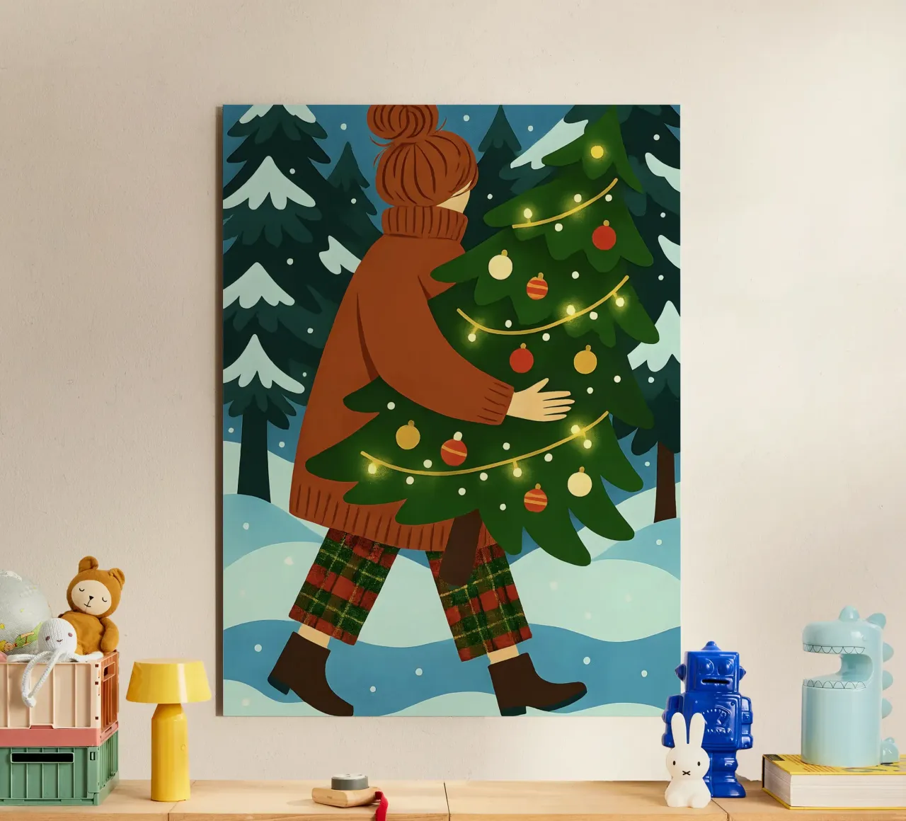 ALBERO DI NATALE CON LUCI FIABESCHE alluminio dibond da CHRISTMAS ART