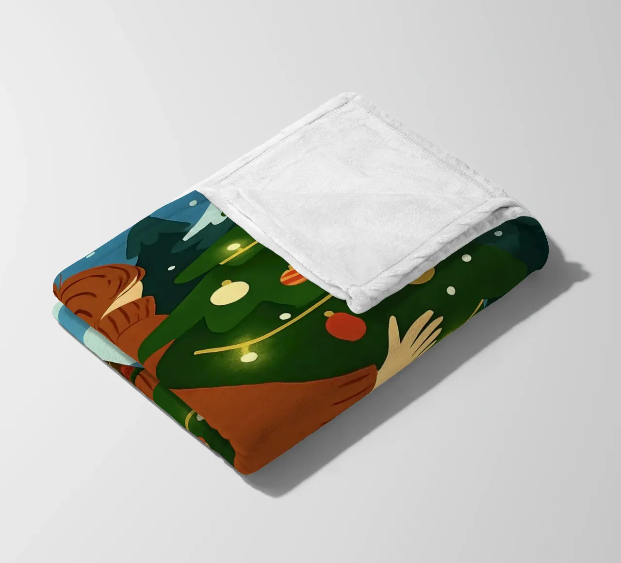 ALBERO DI NATALE CON LUCI FIABESCHE coperta in pile da CHRISTMAS ART