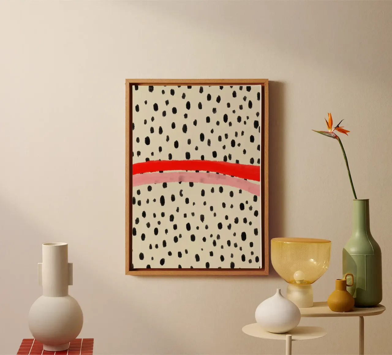 Crazy Life 3 tela con Cornice a cassetta da Hej Ibiza by Ute Arnold