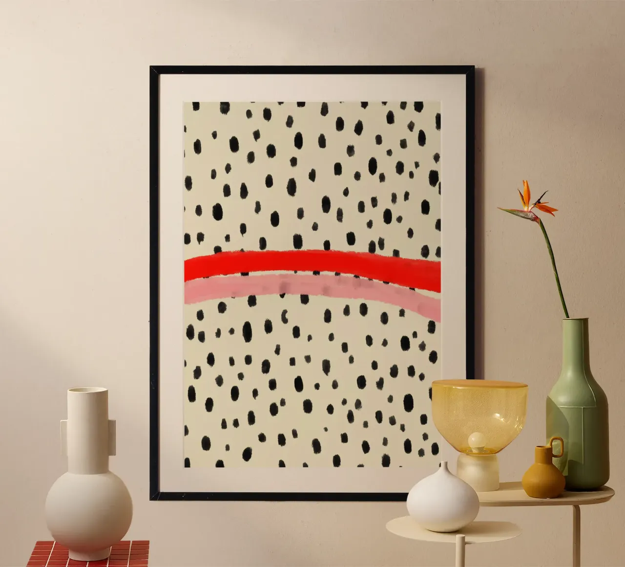 Crazy Life 3 poster con telaio in alluminio da Hej Ibiza by Ute Arnold