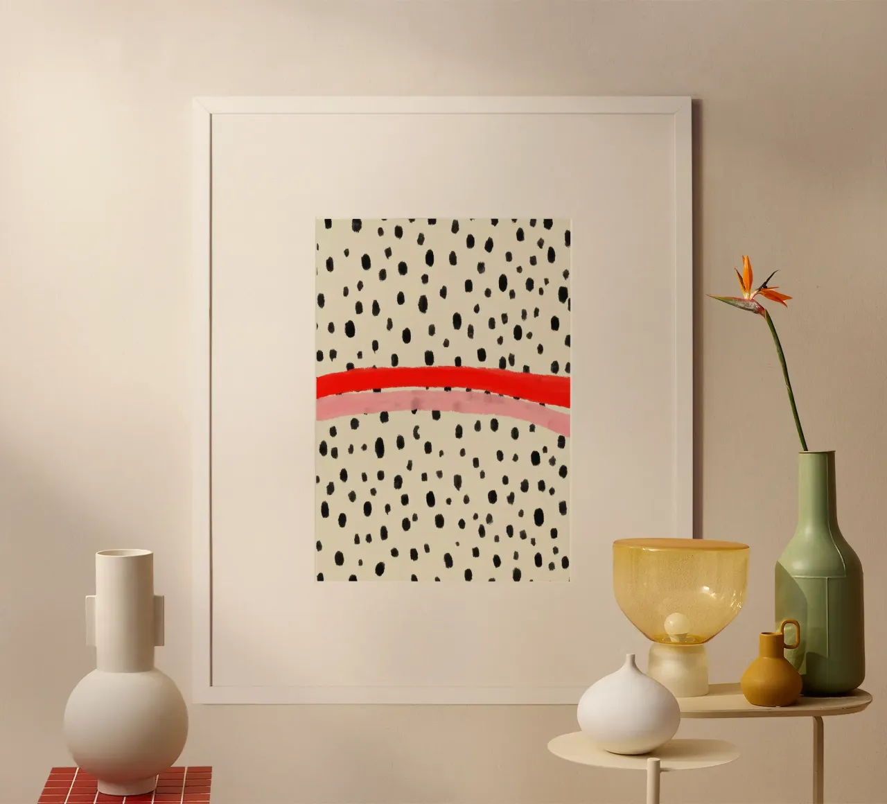 Crazy Life 3 poster con telaio in alluminio da Hej Ibiza by Ute Arnold