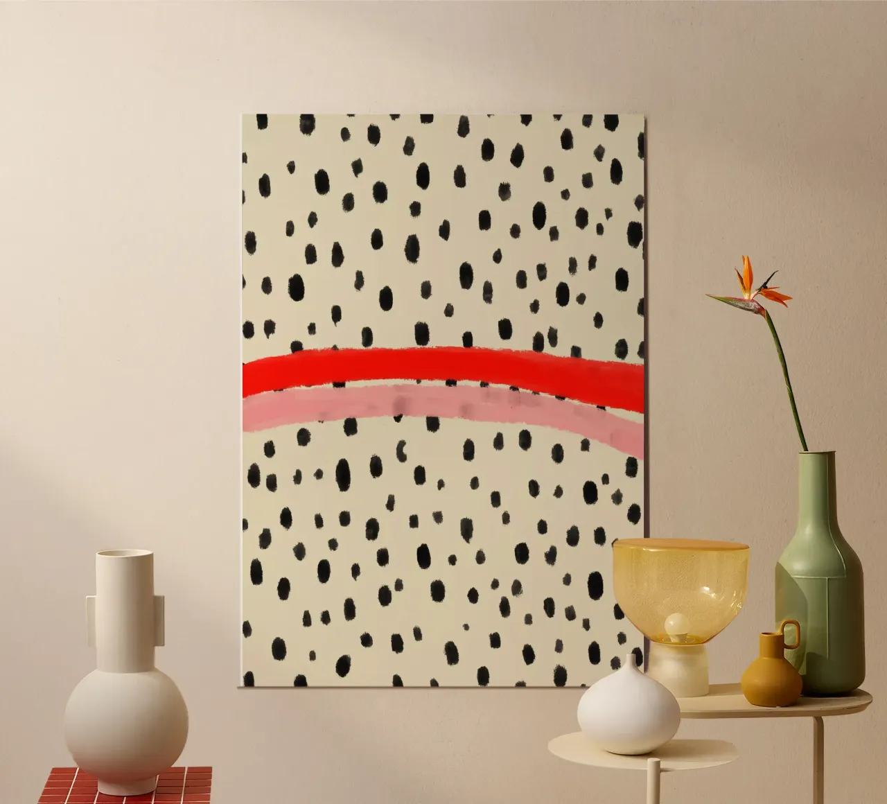Crazy Life 3 poster con telaio in alluminio da Hej Ibiza by Ute Arnold