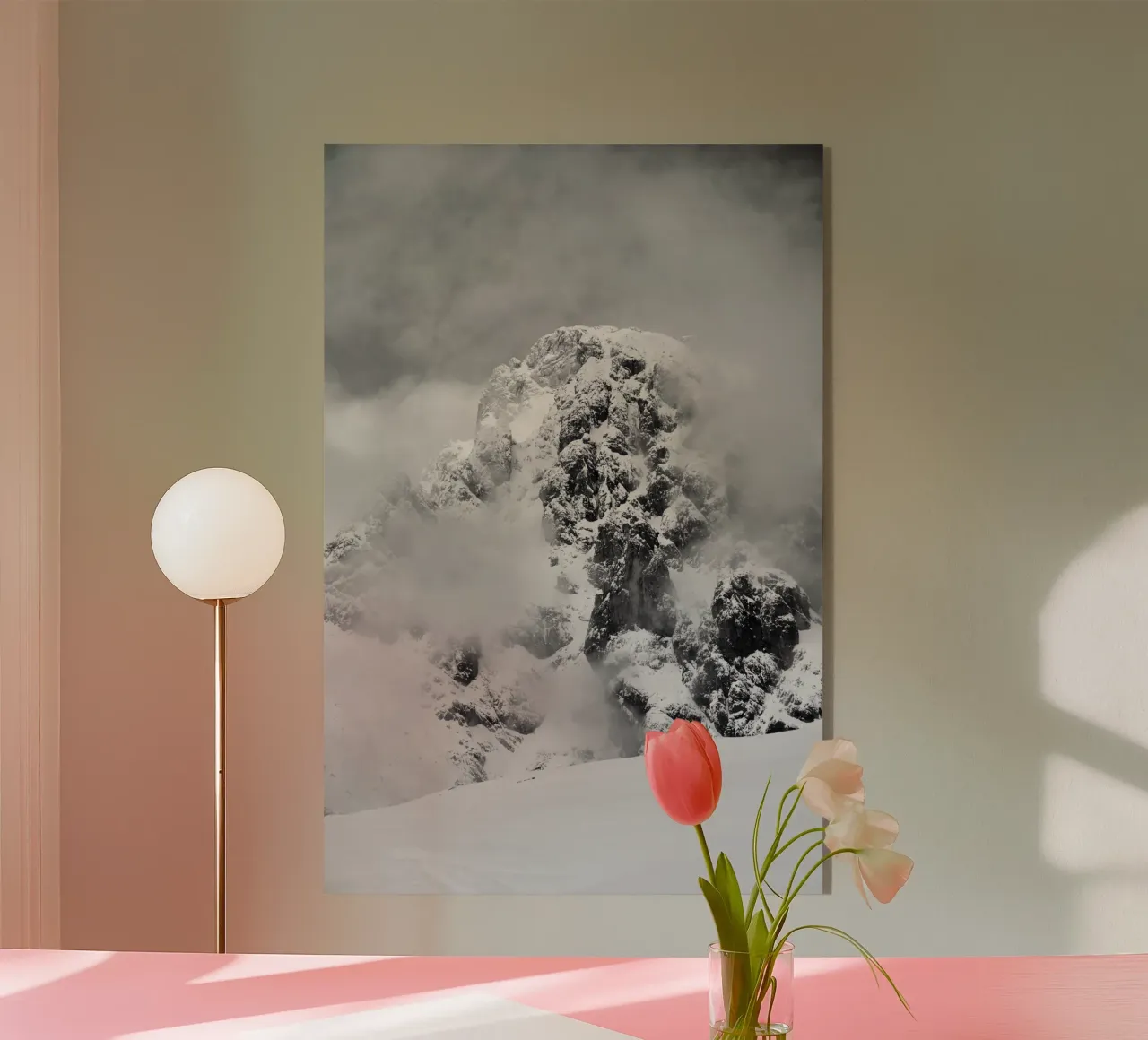 Snowy Winter Mountain plexiglass da Fjöllart