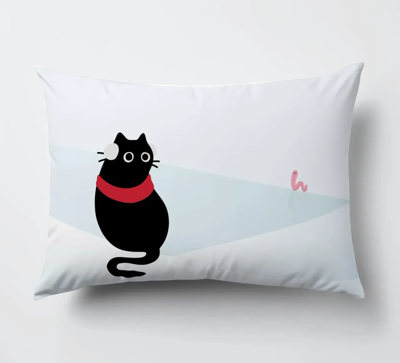 Gatto e verme #1 cuscino da Hightown Design