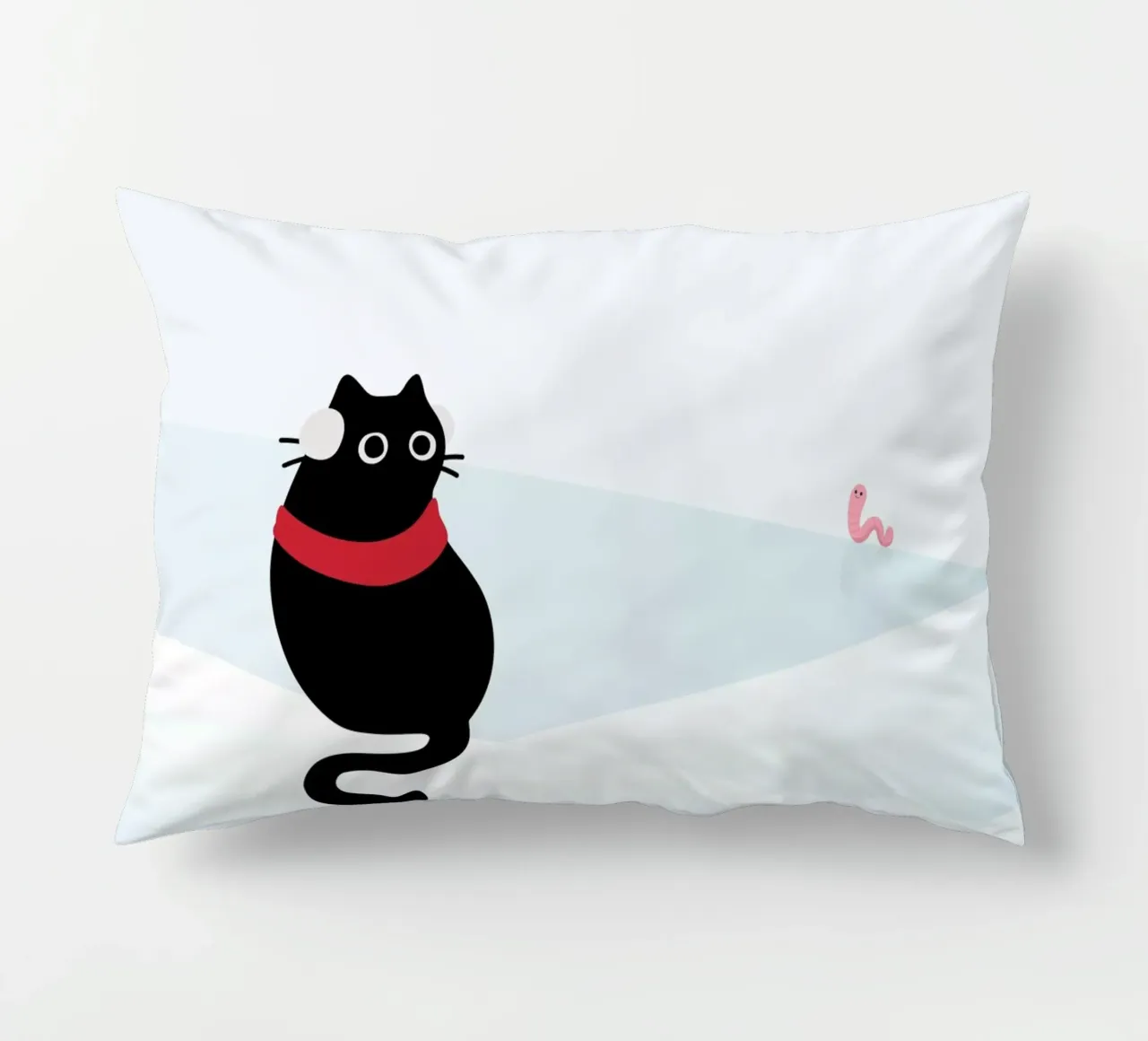 Gatto e verme #1 cuscino da Hightown Design
