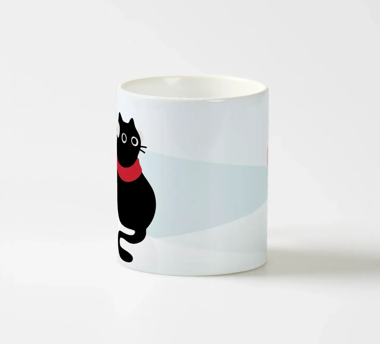 Gatto e verme #1 tazza in ceramica da Hightown Design