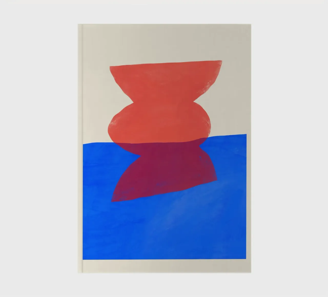 Abstract Red and Blue Shapes notebook by Life of Pie