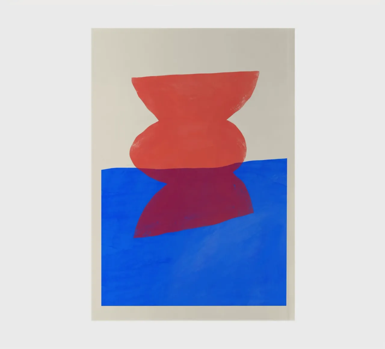 Abstract Red and Blue Shapes notebook by Life of Pie