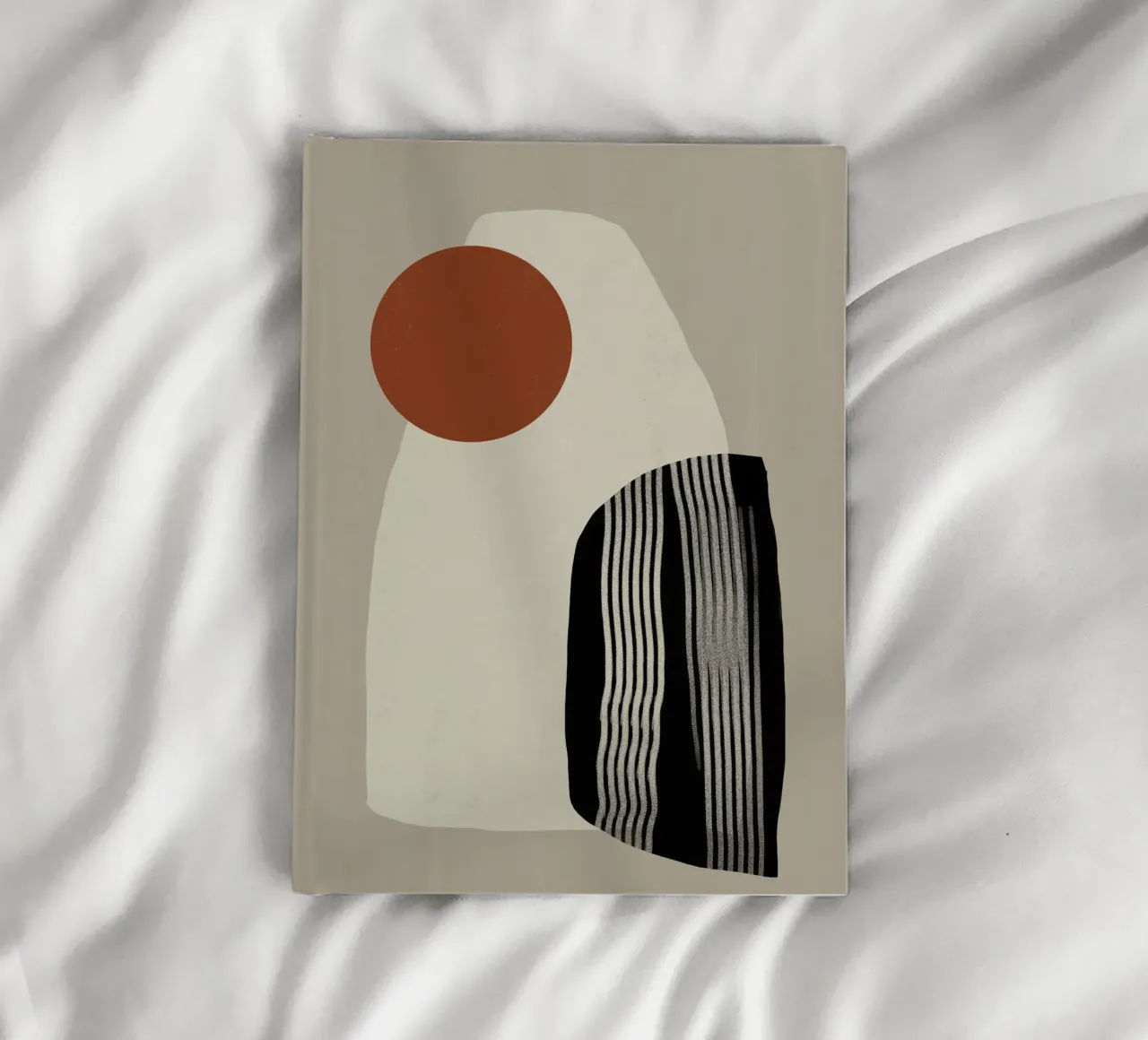 Geometric Shapes on Neutral Background notebook by Life of Pie