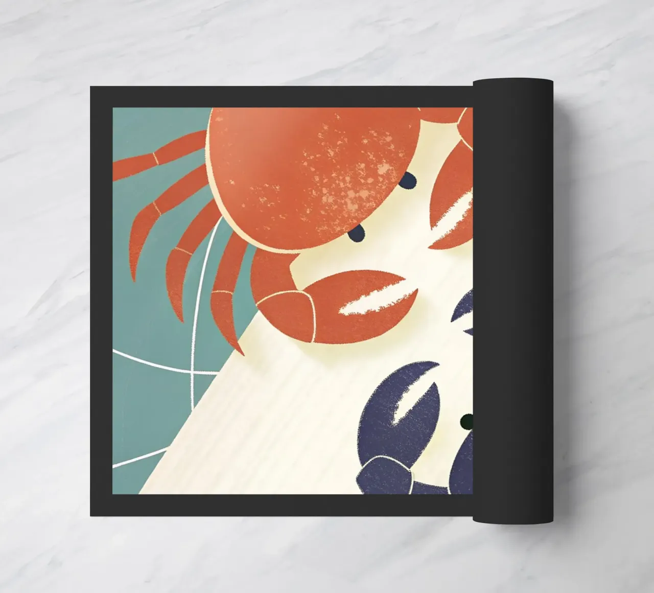 Two Crabs doormat by LOYAL SHOP