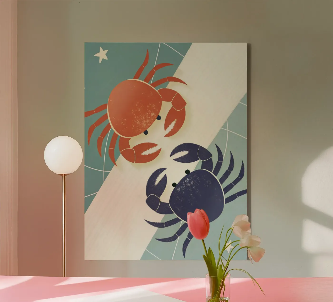 Twee krabben canvas van LOYAL SHOP