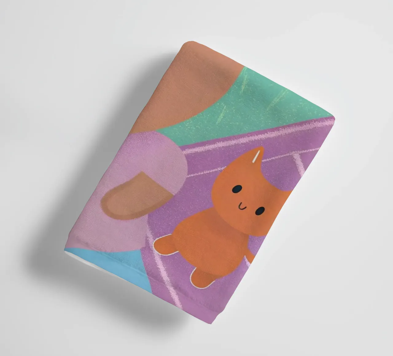 Ragazzo e gatto asciugamano da bagno da LOYAL SHOP