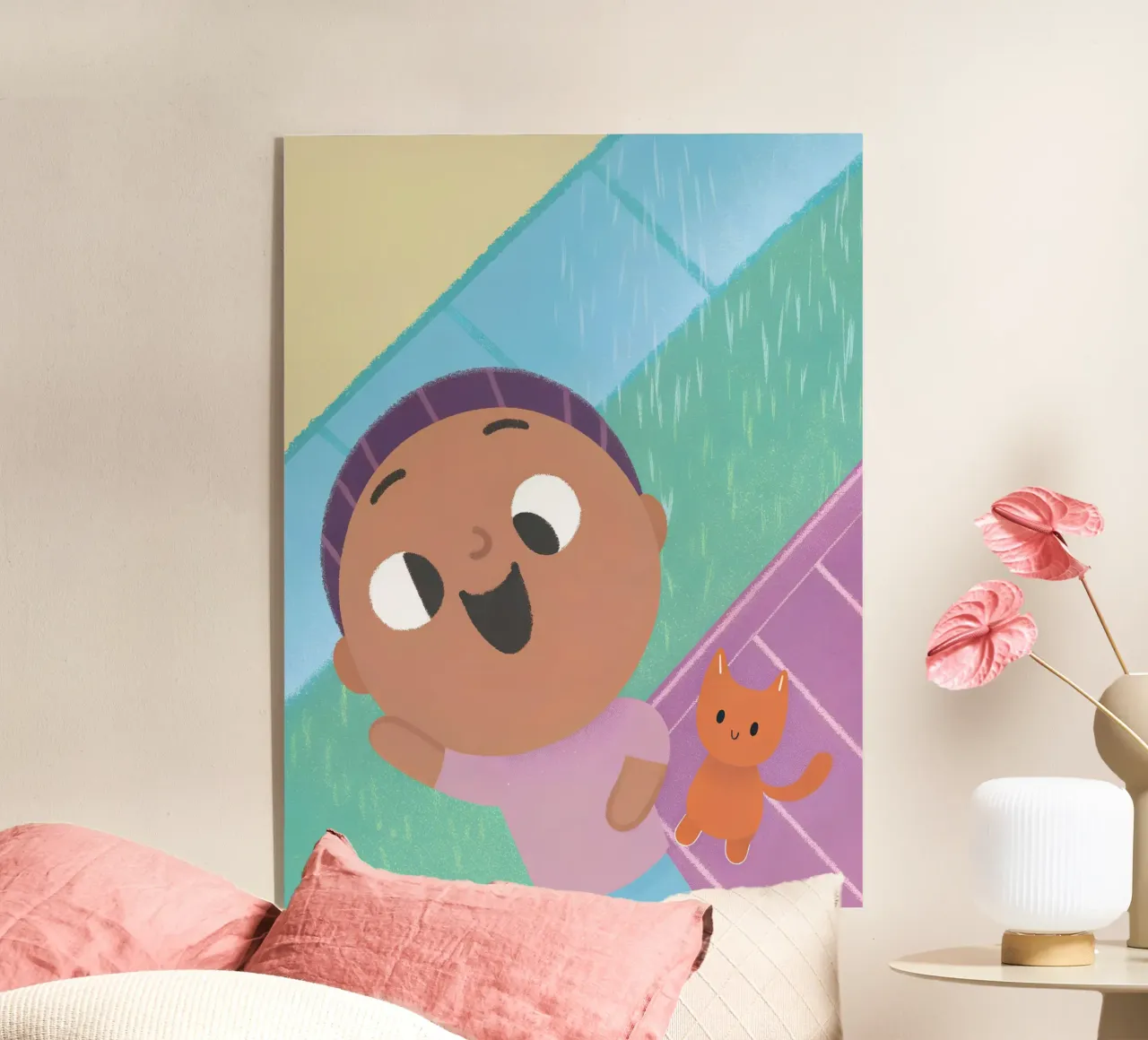 Ragazzo e gatto plexiglass da LOYAL SHOP