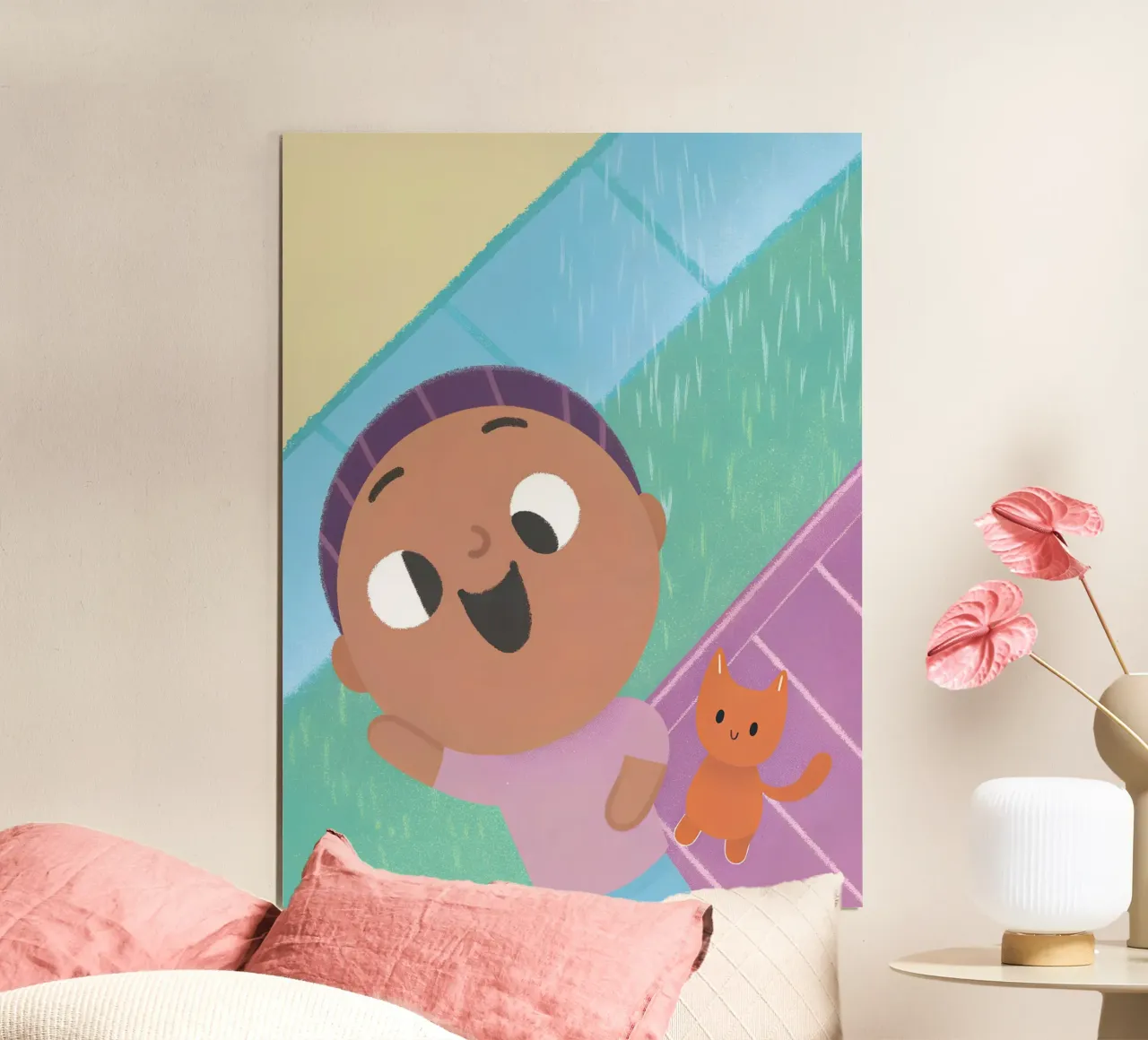 Ragazzo e gatto poster da LOYAL SHOP