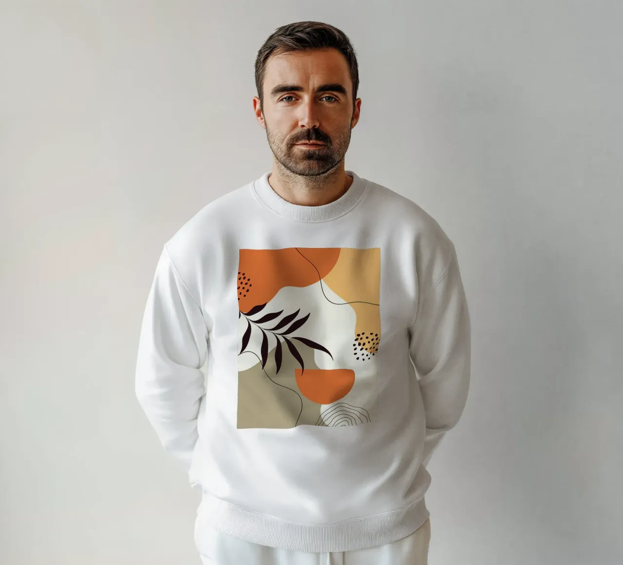 Forme di linee di foglie tropicali felpa da Locquinn Fuller