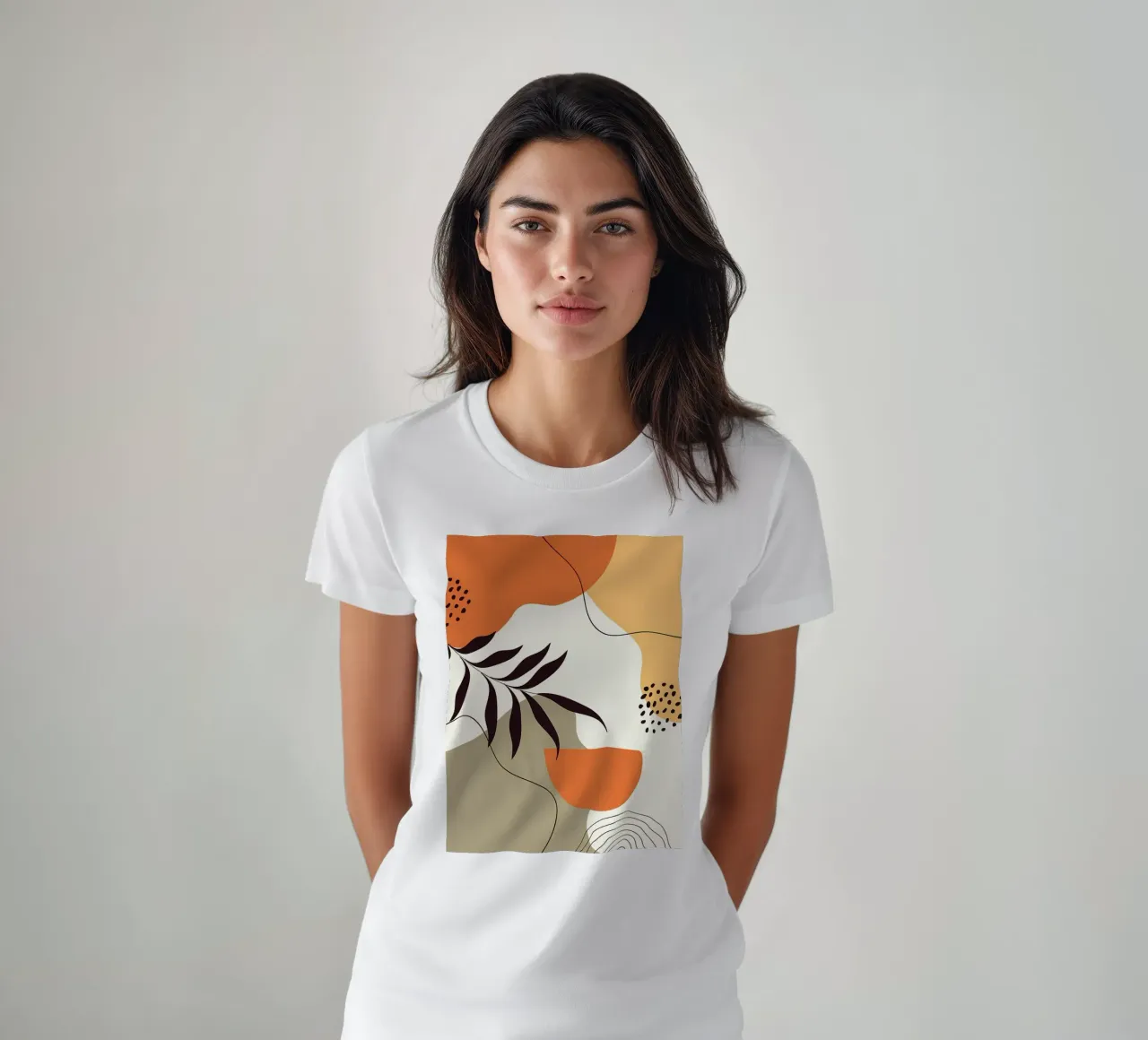 Forme di linee di foglie tropicali t-shirt da Locquinn Fuller