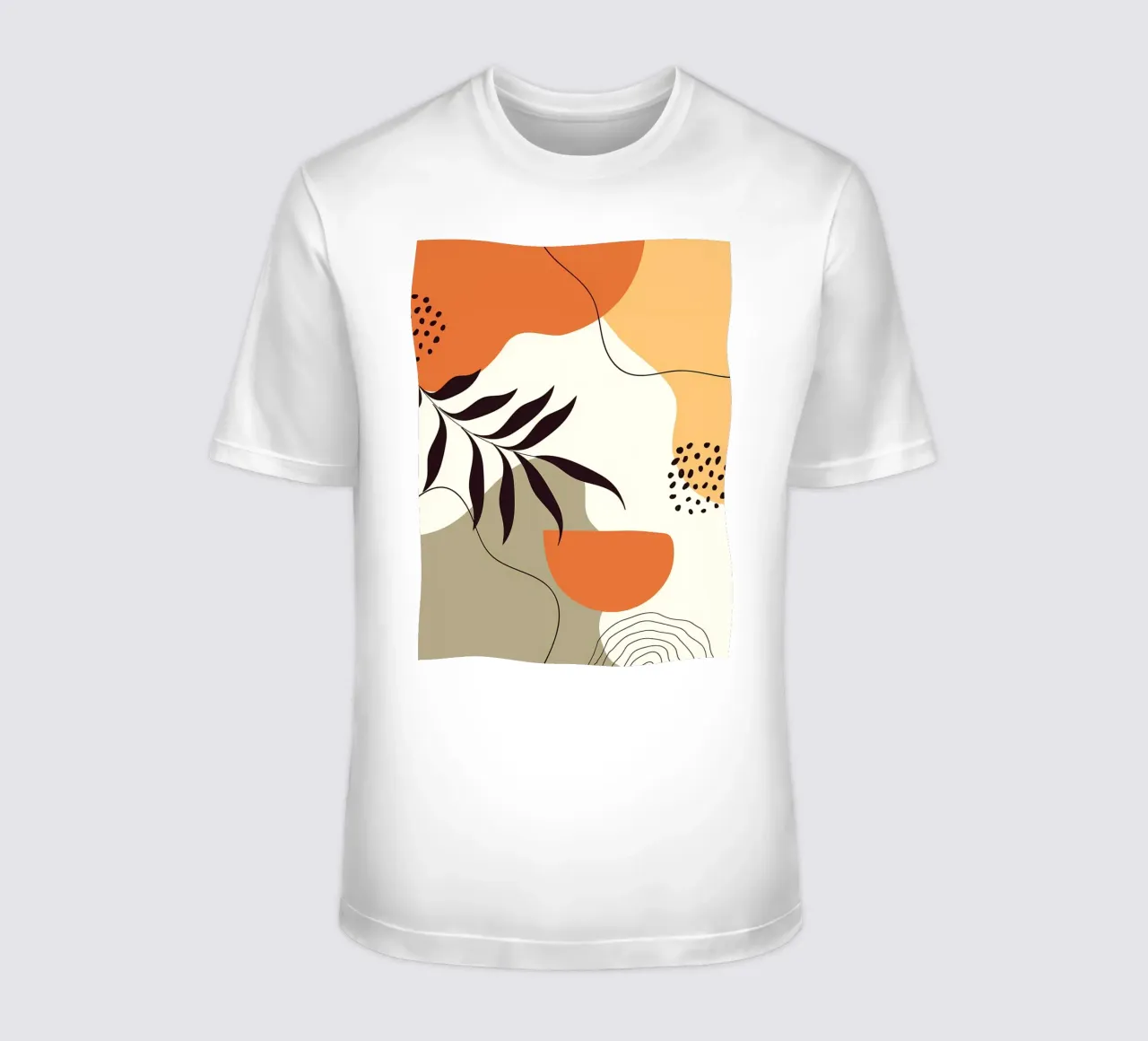 Forme di linee di foglie tropicali t-shirt da Locquinn Fuller