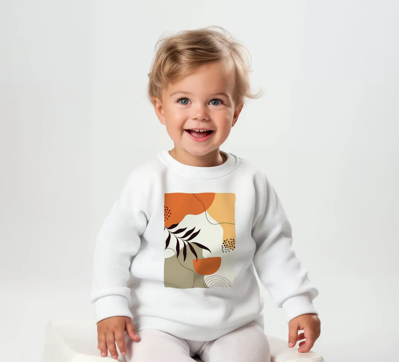 Forme di linee di foglie tropicali felpa neonato da Locquinn Fuller
