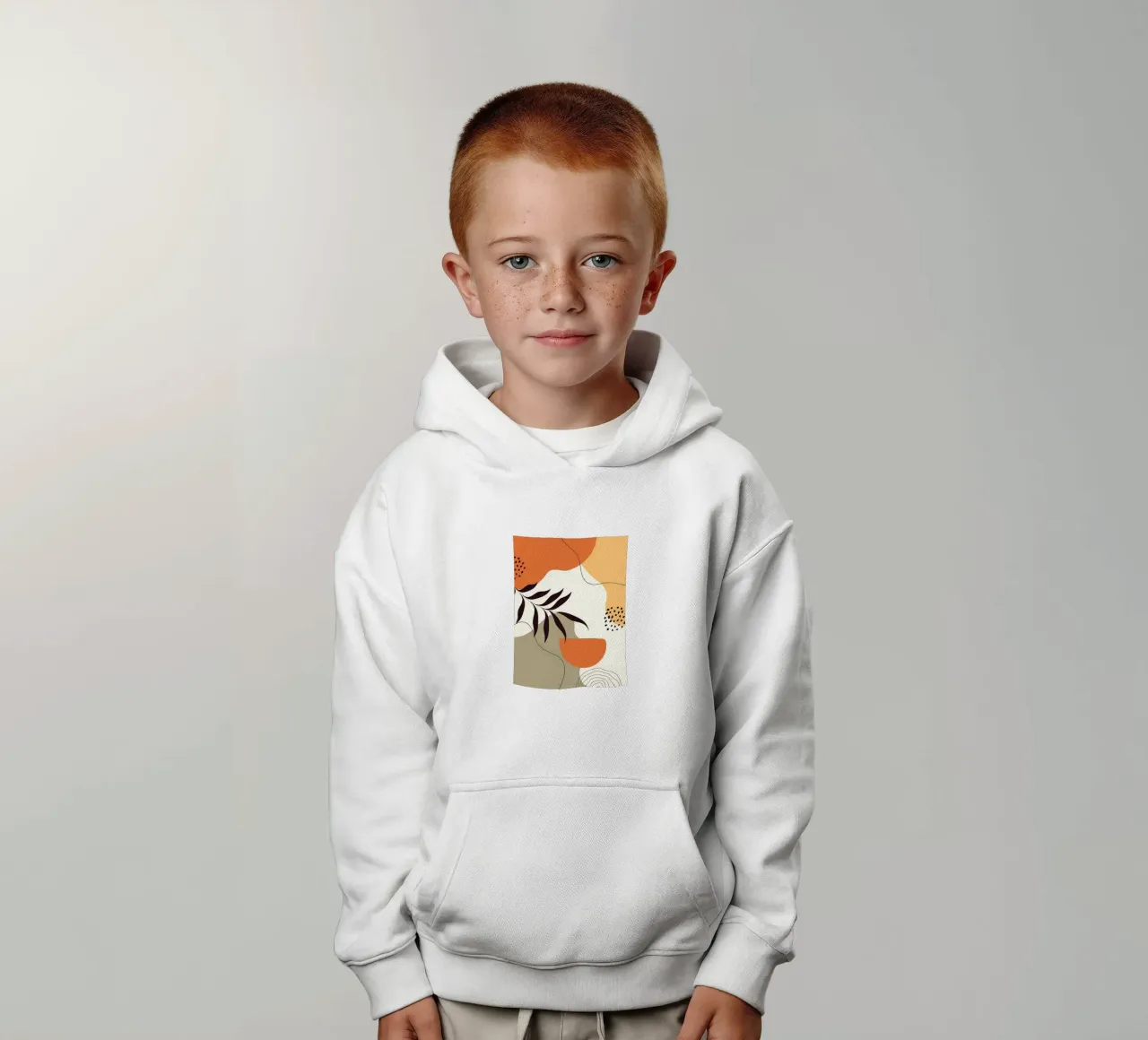 Forme di linee di foglie tropicali felpa bambino con cappuccio da Locquinn Fuller