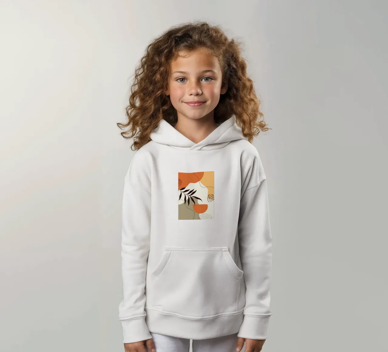 Forme di linee di foglie tropicali felpa bambino con cappuccio da Locquinn Fuller