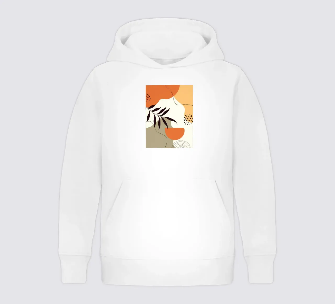 Forme di linee di foglie tropicali felpa bambino con cappuccio da Locquinn Fuller