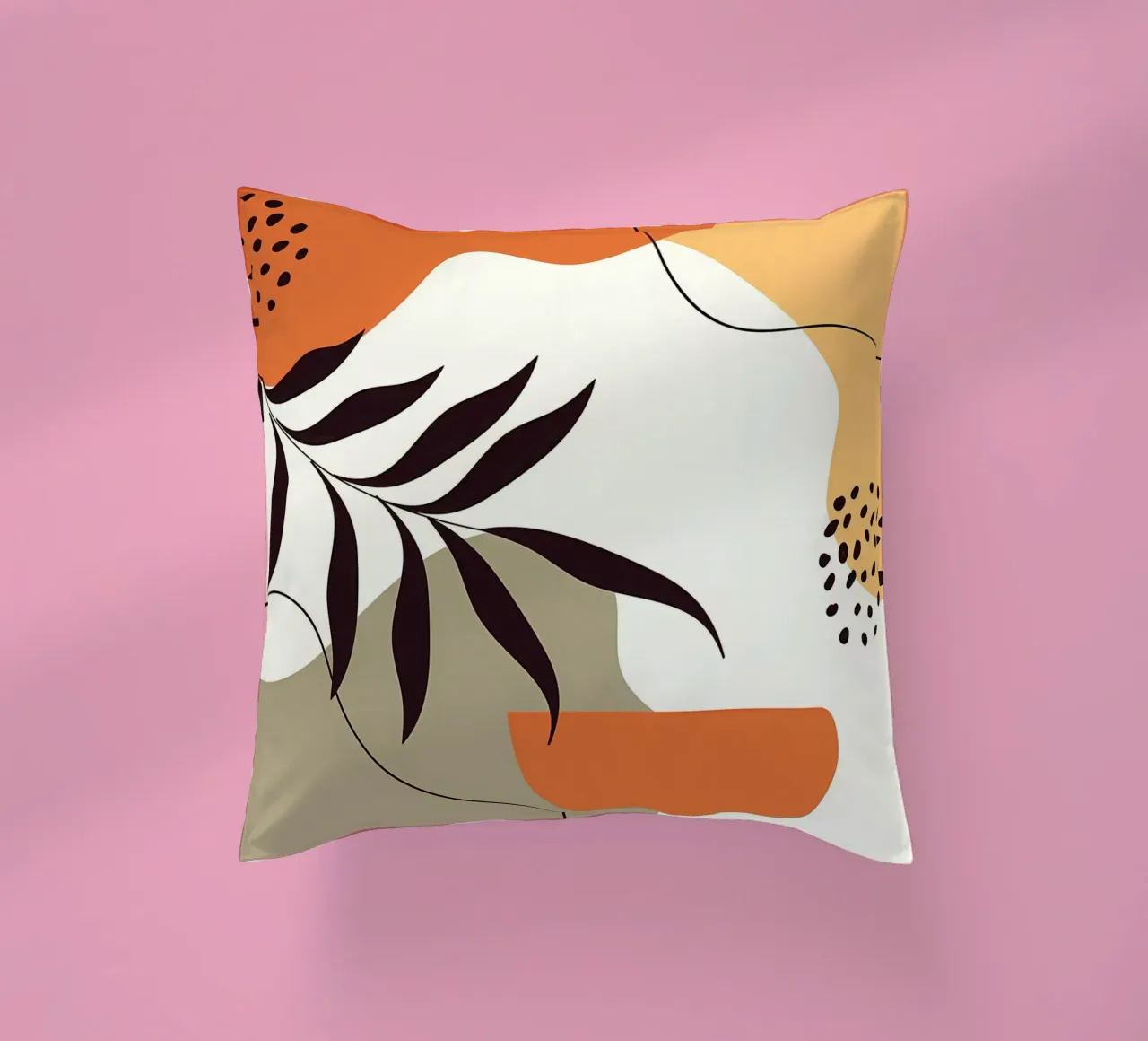 Forme di linee di foglie tropicali cuscino da Locquinn Fuller