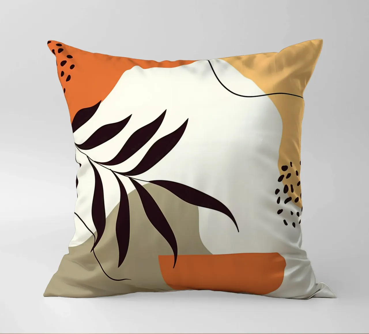 Forme di linee di foglie tropicali cuscino da Locquinn Fuller