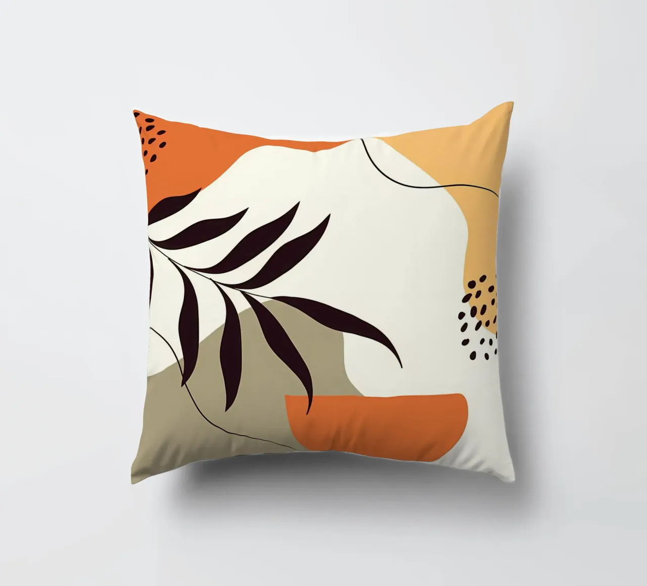 Forme di linee di foglie tropicali cuscino da Locquinn Fuller